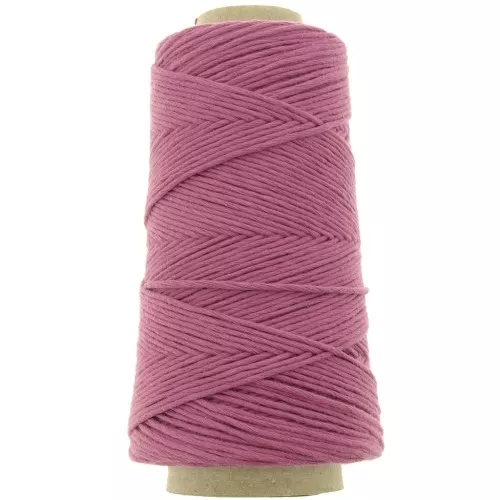Carrete de cordón de algodón orgánico Détox XL macramé de algodón peinado - Malva x200 m