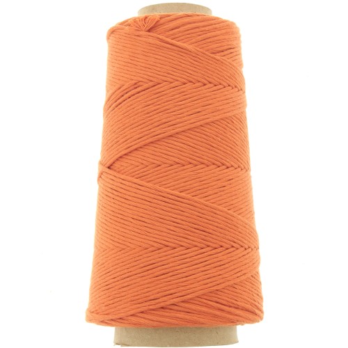 Algodón orgánico Détox XL peinado Naranja quemado macramé bobina de cordón de algodón x200 m