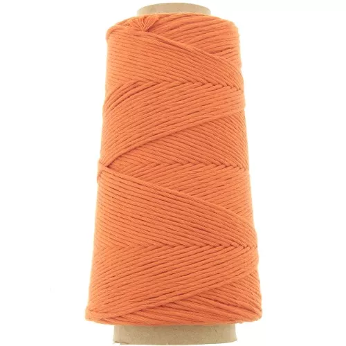 Algodón orgánico Détox XL peinado Naranja quemado macramé bobina de cordón de algodón x200 m