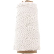 Bobina de cordón de algodón orgánico macramé peinado Detox XL - Blanco x200 m