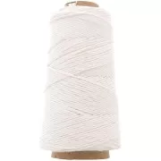 Bobine de cordon coton macramé Organic Cotton Détox XL peigné - Blanc x200 m