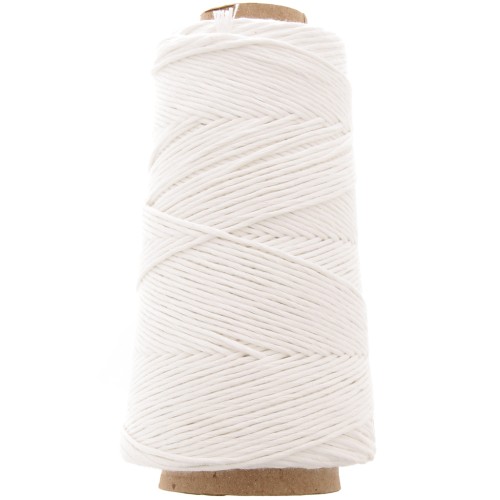Bobina de cordón de algodón orgánico macramé peinado Detox XL - Blanco x200 m
