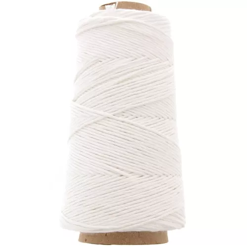 Bobina de cordón de algodón orgánico macramé peinado Detox XL - Blanco x200 m