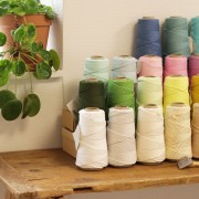 Bobina de cordón de algodón orgánico Détox XL macramé peinado - Natural x200 m