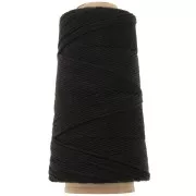 Bobine de cordon coton macramé Organic Cotton Détox XL peigné - Noir x200 m