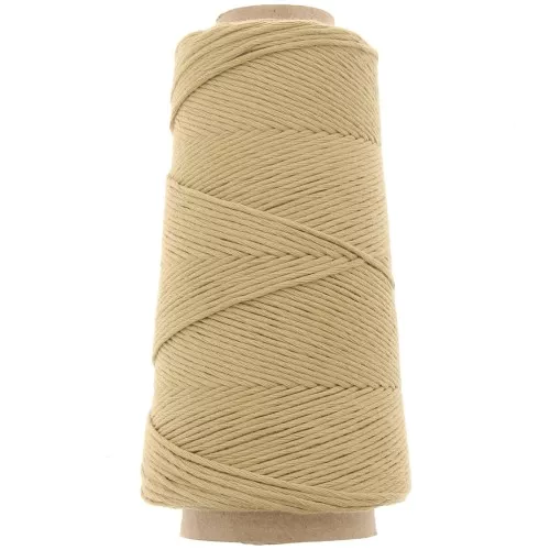 Carrete de cordón de algodón orgánico Détox XL macramé de algodón peinado - Camel x200 m