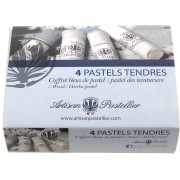 Lote de 4 pasteles blandos - Bleus de pastel - Pastel des teinturiers x1