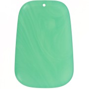 Colgante trapecio de resina translúcida - 40x27 mm - Turquesa verde jaspeado x1