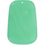 Colgante trapecio de resina translúcida - 40x27 mm - Turquesa verde jaspeado x1