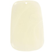 Colgante trapecio de resina translúcida - 40x27 mm - Mármol marfil x1|raw }}