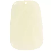 Colgante trapecio de resina translúcida - 40x27 mm - Mármol marfil x1