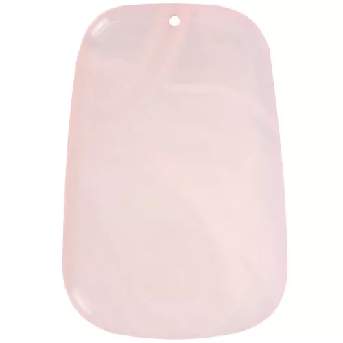 Colgante trapecio de resina translúcida - 40x27 mm - Rosa carne jaspeado x1