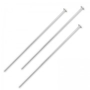 Bastón cabeza de alfiler Plata 925 60x3x0.8 mm x6