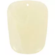 Colgante trapecio de resina translúcida - 28x22 mm - Mármol Marfil x1