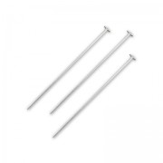Bastón cabeza de alfiler Plata 925 40x3x0.8 mm x6
