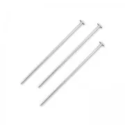 Bastón cabeza de alfiler Plata 925 40x3x0.8 mm x6