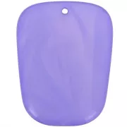 Colgante trapecio de resina translúcida - 28x22 mm - Mármol lavanda x1