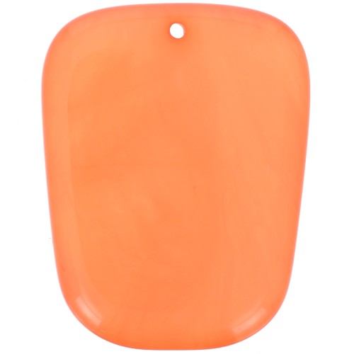 Colgante trapecio de resina translúcida - 28x22 mm - Coral jaspeado x1