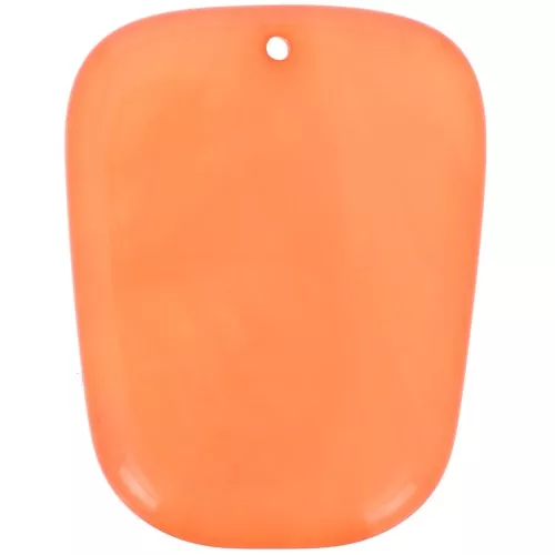 Colgante trapecio de resina translúcida - 28x22 mm - Coral jaspeado x1