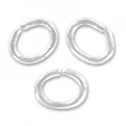 Anillas abiertas ovaladas 5x4x0.7 mm de Plata 925 x50