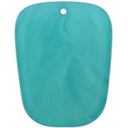 Colgante trapecio de resina translúcida - 28x22 mm - Mármol azul laguna x1