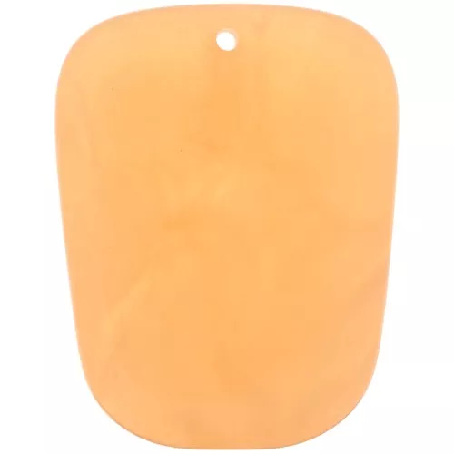 Colgante trapecio de resina translúcida - 28x22 mm - Naranja jaspeado x1
