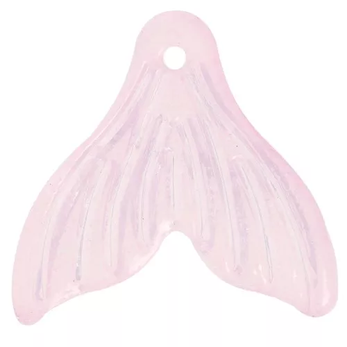 Colgante de Cristal Cola de Pez 19x20 mm - Rosa Claro x10