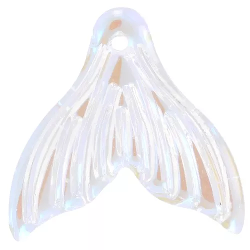 Colgante de cristal Cola de Pez 19x20 mm - Transparente efecto AB x10