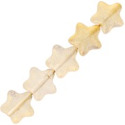 Perlas de vidrio estrella 8 mm - Transparente - Purpurina dorada x10|raw }}