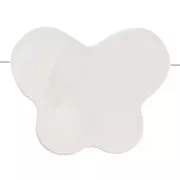 Cuenta mariposa de nácar 8x10 mm - Natural x1