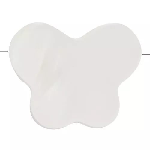 Cuenta mariposa de nácar 8x10 mm - Natural x1