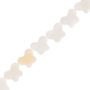 Cuenta mariposa de nácar 8x10 mm - Natural x1