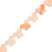 Cuenta mariposa nácar tintado 8x10 mm - Peach x1