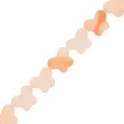 Cuenta mariposa nácar tintado 8x10 mm - Peach x1