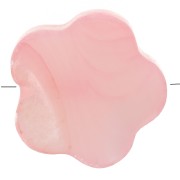 Cuenta flor de nácar tintado de 8 mm - Rosa salmón x1