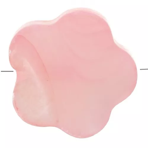 Cuenta flor de nácar tintado de 8 mm - Rosa salmón x1