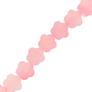 Cuenta flor de nácar tintado de 8 mm - Rosa salmón x1