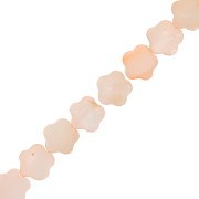Cuenta flor de nácar tintado de 8 mm - Peach x1