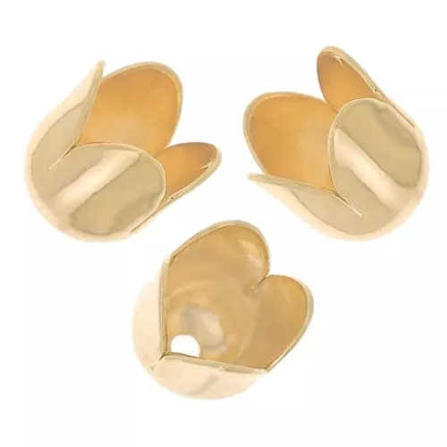 Conchas tulipán 6 mm - Dorado x4