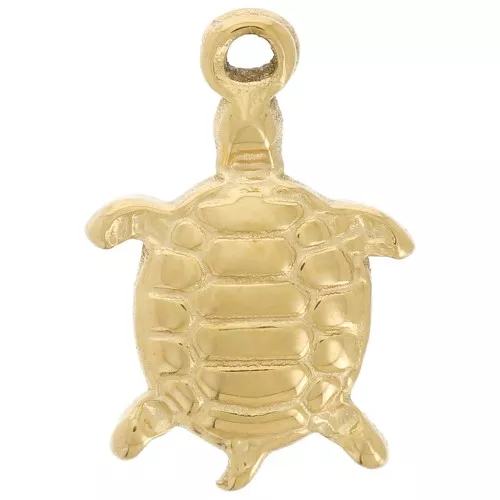 Colgante tortuga 12x8 mm acero inoxidable 304L - Oro x1
