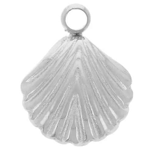 Amuleto de concha 9x7 mm acero inoxidable 304L x1
