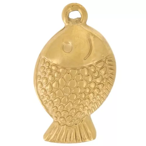 Colgante pez 18x10 mm Acero inoxidable 316L - Oro x1