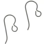 Ganchos 13 mm en Niobium gris x2