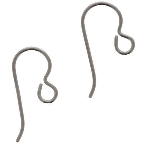 Ganchos 13 mm en Niobium gris x2