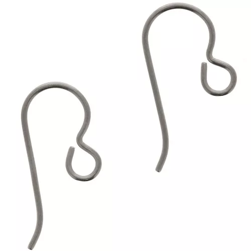 Ganchos 13 mm en Niobium gris x2