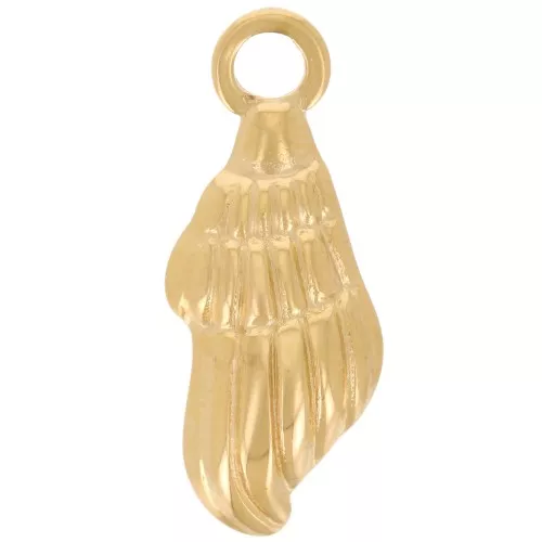 Colgante concha 22x9 mm - Acero inoxidable 316L - Oro x1