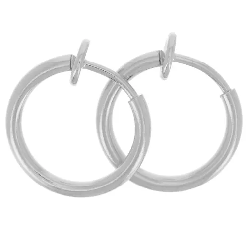 Mini clips criollos - Para orejas no perforadas 13 mm - Plateado x2