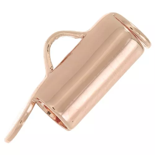 Punta para tejer para cuentas de rocalla Miyuki y Delica 8 mm - Dorado rosa x10