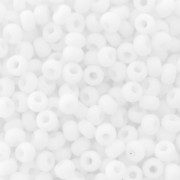 Cuentas de Rocalla Preciosa 11/0 de 2 mm - Blanco opaco mate x 20 g
