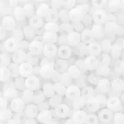 Cuentas de Rocalla Preciosa 11/0 de 2 mm - Blanco opaco mate x 20 g